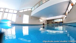 Public pool leg humping orgasm