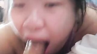 Miss Bliss Rose loves getting her throat fucked and swallows cum