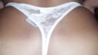 Latina cousin changes her thongs when she rides in reverse!