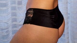 Beautiful natural breasts of a hot blonde