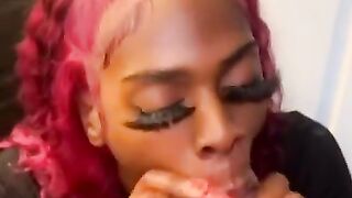 Petite 19yo Ebony Ts Swallowing 2 BBCs After Leaving the Club