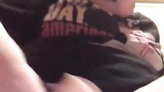 FTM Masturbates And Squirts While Husbands Is Asleep