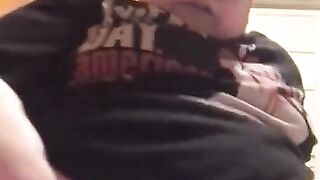 FTM Masturbates And Squirts While Husbands Is Asleep