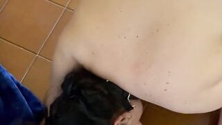 N.7 - BITCH FOR SALE - blowjob, foot lick and cum on her face