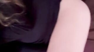 18 year old student plays with a toy and gives me a blowjob