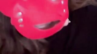 18 year old student plays with a toy and gives me a blowjob