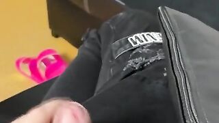 Petite Friend in slippers allow me to cum on her perfect feet