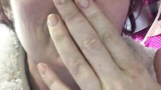 Mom's hairy wet pussy smells divinely intense & needs your tongue after degrading a big sexy fatty with huge gut earlier