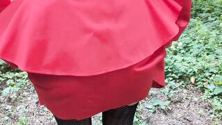 Sexy big natural tits french milf outdoor flashing - public nudity exhibitionist