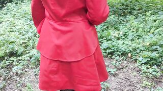 Sexy big natural tits french milf outdoor flashing - public nudity exhibitionist