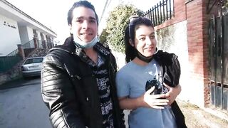 (PUBLIC RISKY) POV BLOWJOB ON THE STREET WITH CUM IN THE MOUTH