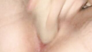 Wife playing with dildo squirting