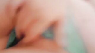 Big boob, quick pussy rub and taste