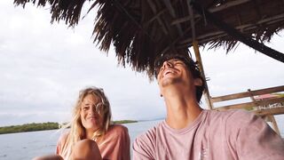 Passionate outdoors sex from the deck of our tiny house