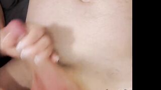 Nice Handjob and Clothed Fuck with Cum on her Shirt