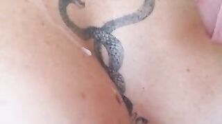 Blowjob and cum on tits