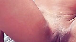 Petite Afro Latina giving head close up