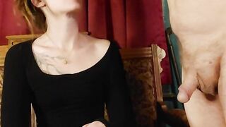 Using my eunuch as a human ashtray