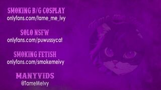 Blue Hair Alt Babe smoking in your bathroom (full vid on my 0nlyfans/ManyVids)