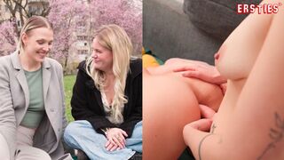 Ersties - Lesbische Anal-Strap-on-Erfahrung mit 2 sinnlichen Schönheiten