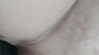 POV FUCKED MY GF WITH BIG LABIA WITH BIG, PULL OUT CUMSHOT ON STOMACH AND PUSSY
