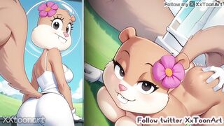 SpongeBob movie 2D Hentai - Sandy Cheeks - She love make love in the Space