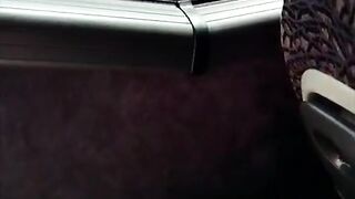 She jerks me off on the bus and I cum (risky)