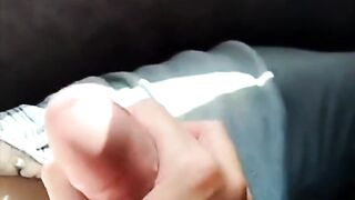 She jerks me off on the bus and I cum (risky)