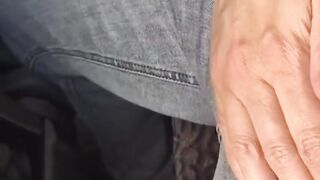 She jerks me off on the bus and I cum (risky)