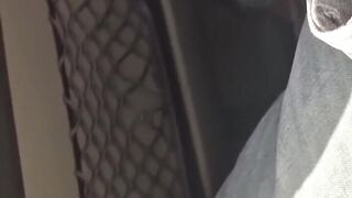 She jerks me off on the bus and I cum (risky)