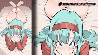 Bulla from Dragon Ball screaming loudly, fucked mercilessly