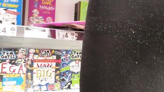 Candid See Through Leggings in a Shopping Mall - Thick Booty and Cameltoe View