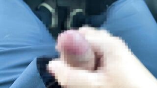 I got horny in the car and masturbated without thinking
