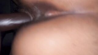 Sexy teen squirting on bbc strap on