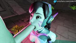 D.Va goes all in… No hands, just throat