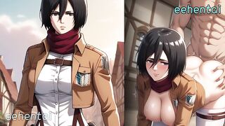 Aot Hentai - Mikasa Ackerman (米卡莎) big tits by eehentai