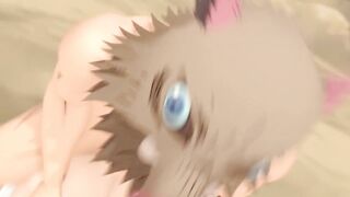 Wild Furry Creatures Join Her in the Hot Springs – Intense Anal Play