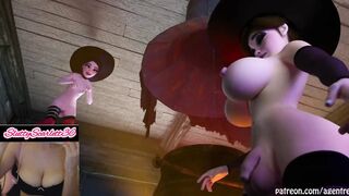 Two Futanari Witches Play Pranks And Have Sex With Eachother! MASSIVE CUMSHOT