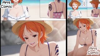 One Piece Hentai Comic - Nami Big Tits On Top By AmsComic