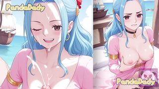 One Piece Hentai - Nefertari Vivi Blue hair big tits Blowjob vivi