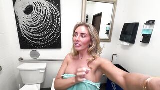 SLUT FUCKED by HUNG STRANGER in coed gym locker room | bonnie blue x van wylde