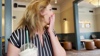 Public POV Blowjob From Hot Big Tits MILF Julia North Inside Coffee Shop