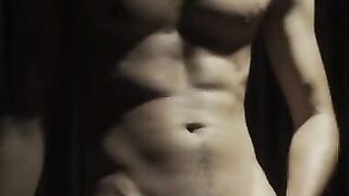 standing masturbation cumshot