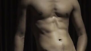 standing masturbation cumshot