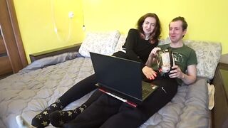 Step sis watches a movie with me and asks me to fuck her hard