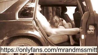 gave public blowjob to in the back seat of a car