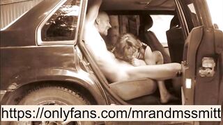 gave public blowjob to in the back seat of a car
