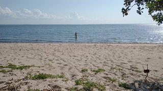 on a public beach jerking off my dick in anticipation of sex