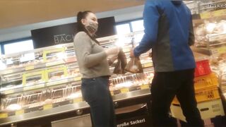 Tight teen ass in jeans with boyfriend