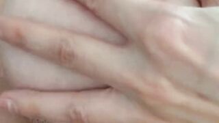 Show you Nipple Fun with my mega boobs and my sweet shaved pussy